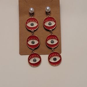 Evil eye earrings